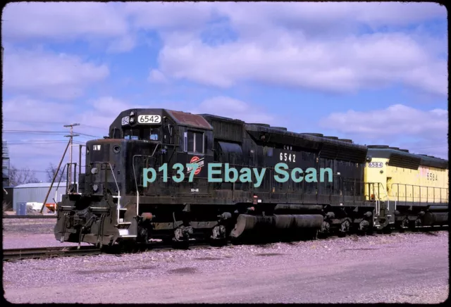 CNW Chicago & North Western ex PC CR SD45 6542 ORIGINAL 1990 Kodachrome Slide