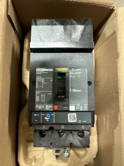 NEW JGA36200 Square D JG 200 AMP Circuit Breaker NEW