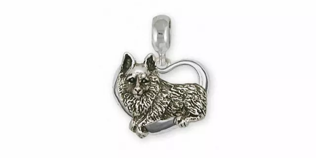 Schipperke Jewelry Sterling Silver Schipperke Charm Slide Handmade Dog Jewelry S