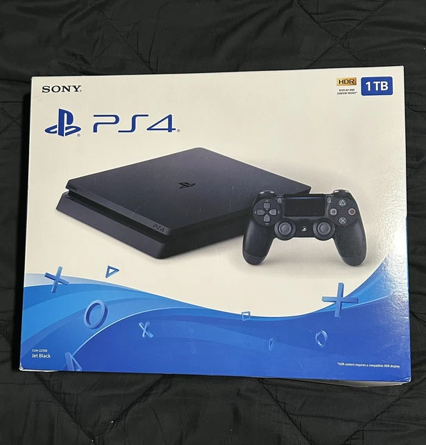 SONY PLAYSTATION 4 Slim 1TB Console - Jet Black - BRAND NEW - SEALED ...