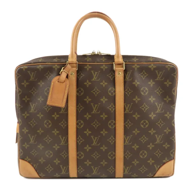 Auth Louis Vuitton Monogram Porte Documents Voyage Bag M53361 Used