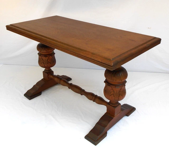 antique  Carved  French coffee table massive oak  Monastery  library style