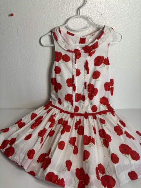 Janie And Jack Girls Dress Size 5t Looks New. Cotton Lined