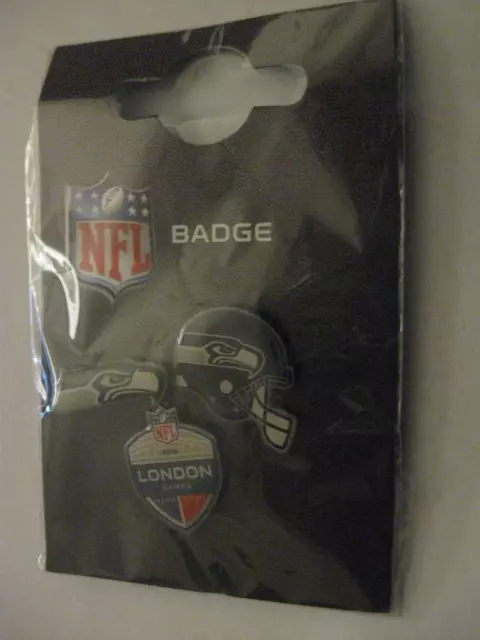 2018 Nfl London Seattle Seahawks American Football Set Of 3 Metal Pin Badges