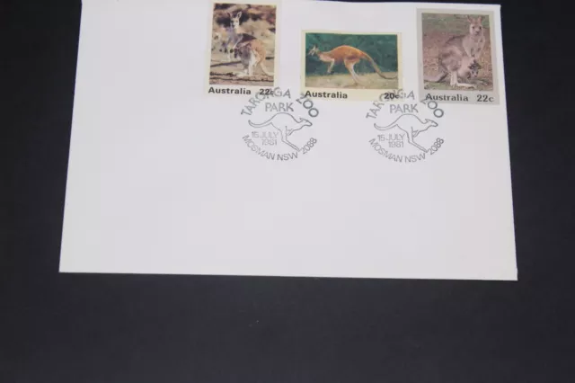 Aust 1981 Scarce Taronga Park Zoo Souvenir Cover Kangaro With 2 Zoo Cinderelas