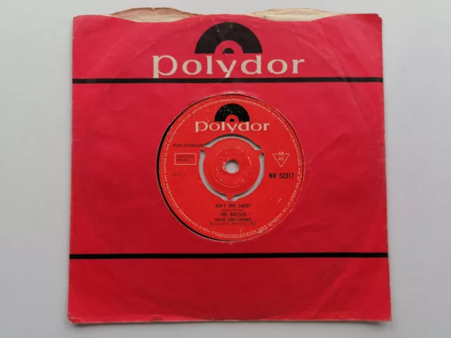 The Beatles  Uk 45   Aint She Sweet    Rarer  1967  Red Polydor Issue