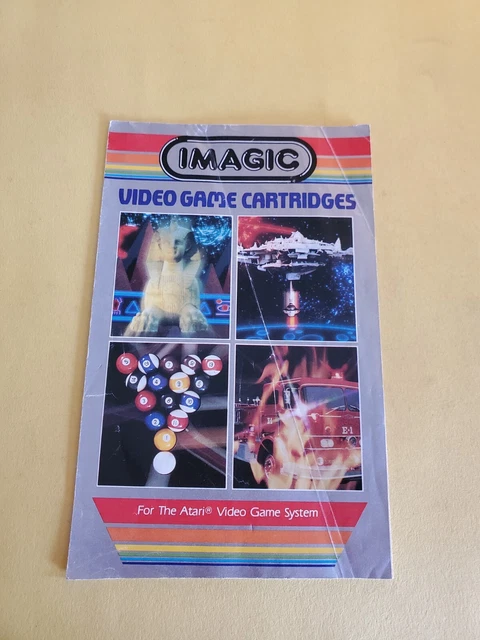 Vintage 1980's Imagic Video Game Cartridge Booklet for Atari 2600