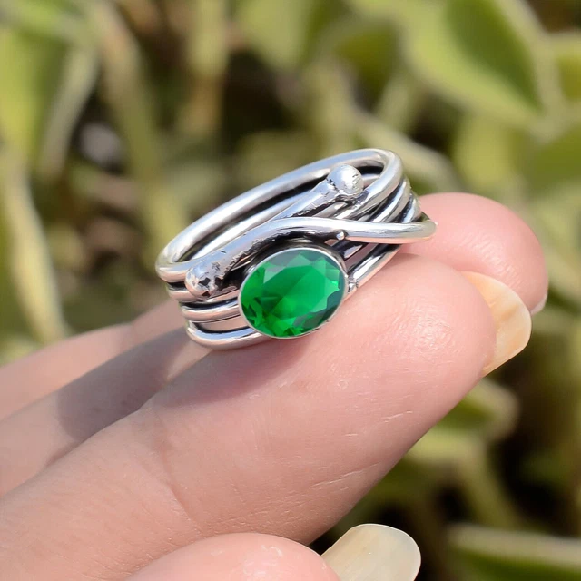 Base de bague en argent sterling, ovale 12 x 14 mm, bague vierge, lunette, réglable, pour sertir des pierres précieuses