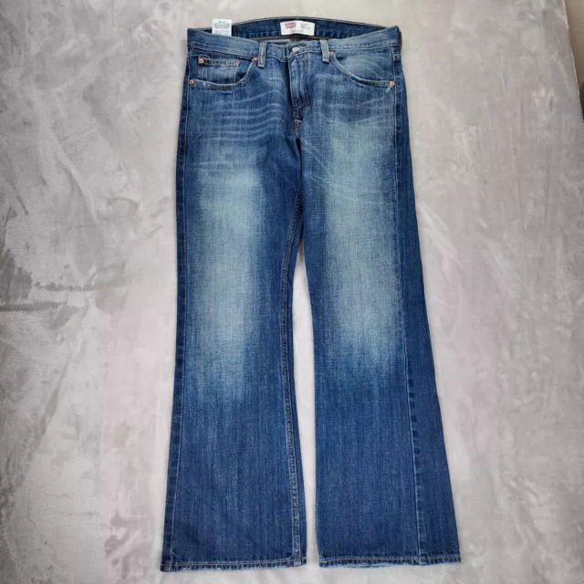 LEVIS JEANS MENS 34x30 507 Slim Boot Cut Blue Denim Relaxed Western ...