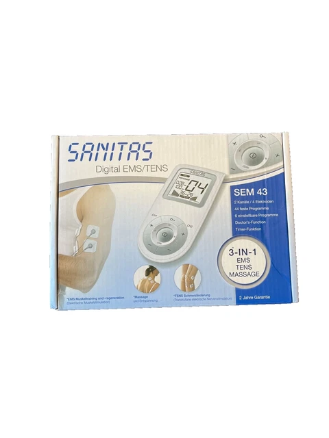 SANITAS ELEKTROSTIMULATIONSGERÄT SEM 43 Digital EMS/TENS 3-in-1 EUR 37 ...