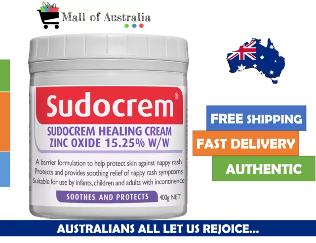 Sudocrem Healing Cream - 400g, Nappy Rash Treatment, Antiseptic Healing Cream