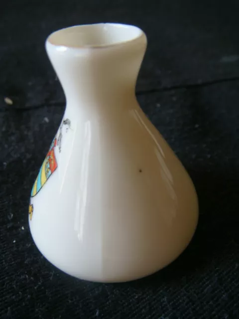ARCADIAN made Crested China Flask Vase with crest of NEWMARKET 2