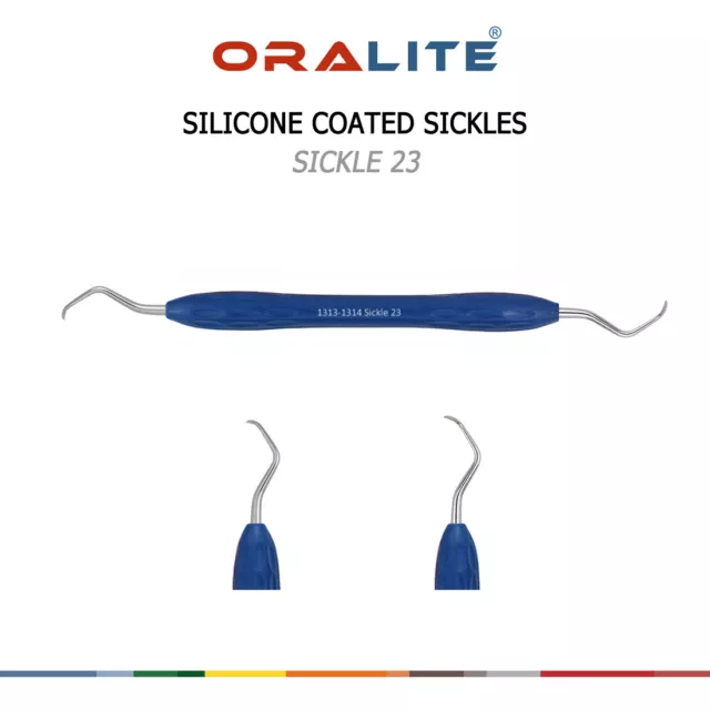 Sickle 23 Dentech Dental Silicone Coated Scaler Periodontics Hand Instrument CE