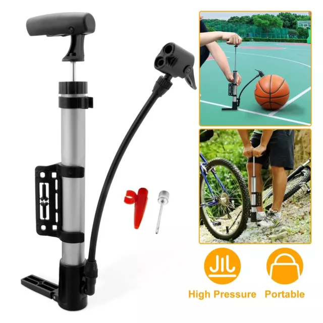 Bike Pump Bicycle Floor Pump High Pressure Portable Bike Ball Mini Tire Air Pump 2