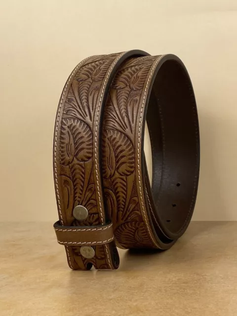 Western Genuine Leather Belt Full Grain Handmade Men's Heavy Duty Without Buckle