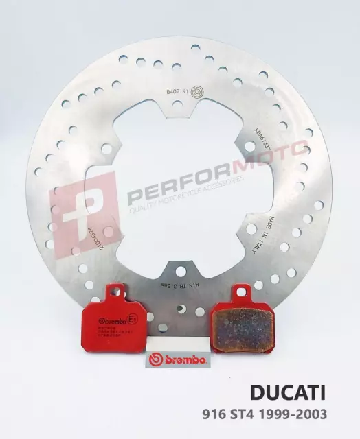 Brembo Serie Oro Rear Disc and SP Pads fits Ducati 916 ST4 1999-2003