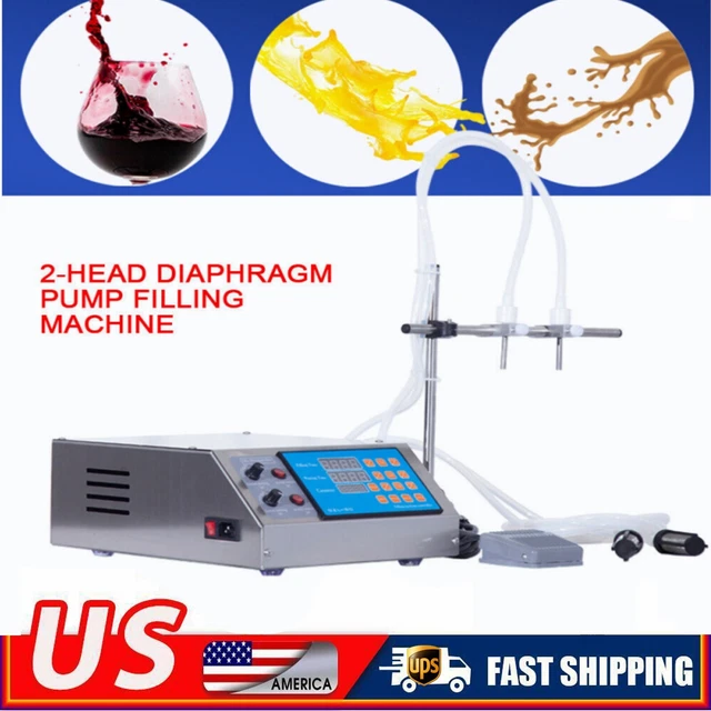 Liquid & Oil Filling Machine Automatic Digital Control Bottle Filler 0-60ml/s 4L
