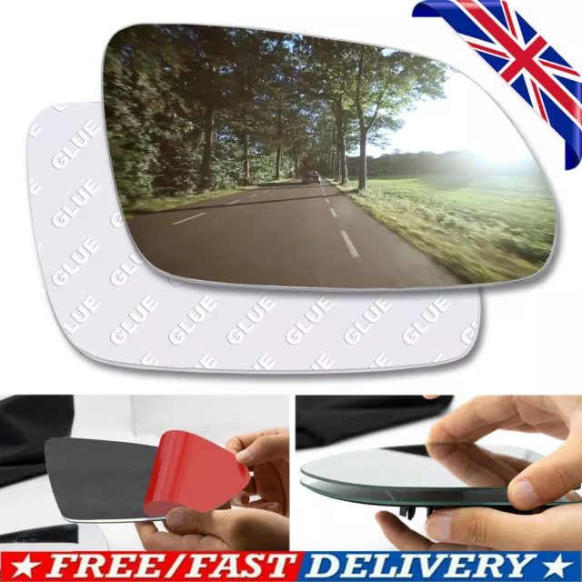 For VW Polo Mk4 2005-2009 Right Hand Driver Side Wide Angle Wing Mirror Glass