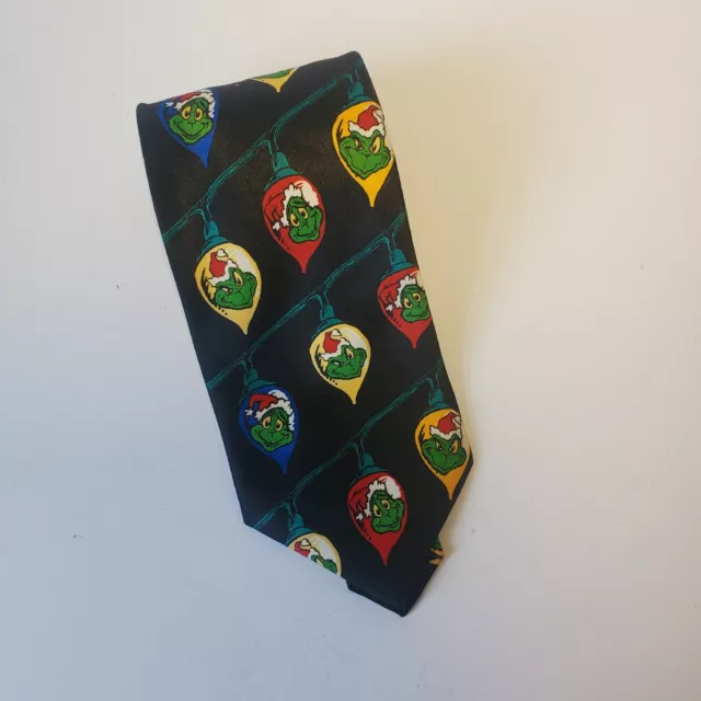 1997 Classic Grinch Novelty Print Christmas Dr. Seuss Men's Neck Tie