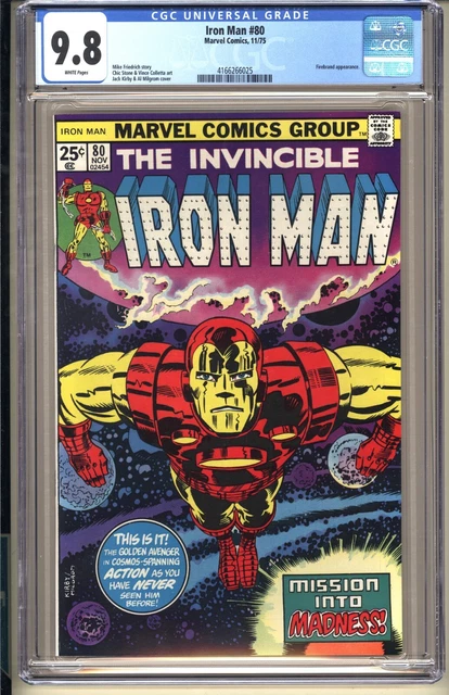 Iron Man #80  CGC 9.8 WP NM/MT  Marvel Comics 1975 Bronze Age Jack Kirby v1