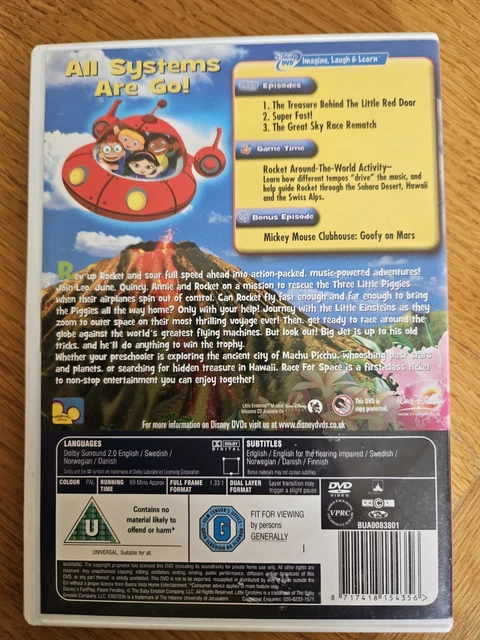 DISNEYS LITTLE EINSTEINS The Race For Space Dvd Kids Disney $37.36 ...