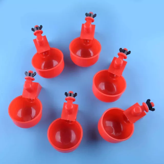 6pcs Poultry Automatic Water Cup Chicken Drinker Hen Drinking Feed Bowl