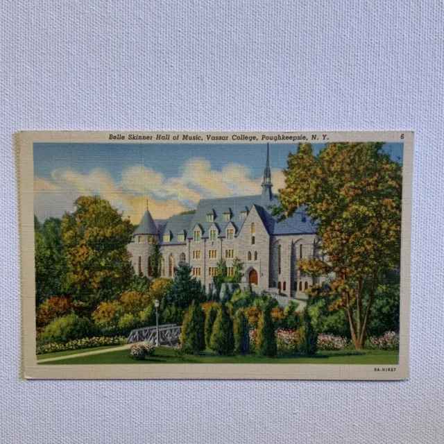 Belle Skinner Hall of Music, Vassar College, Poughkeepsie, N.Y….Old Postcard