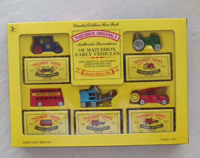 Limited Edition 5-Pack Matchbox Originals Authentic Recreations Unopened Box MIB