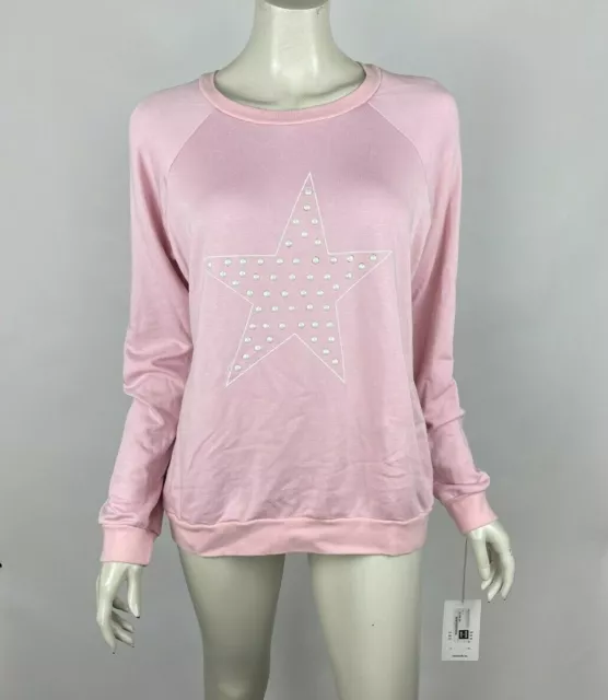 Lauren Moshi Noleta Pearl Star Sweatshirt Long Sleeve Pullover Women S NWT $164