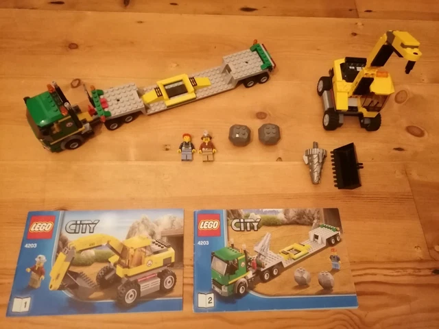 LEGO CITY 4203 Excavator Transporter. 100 Complete With No Box