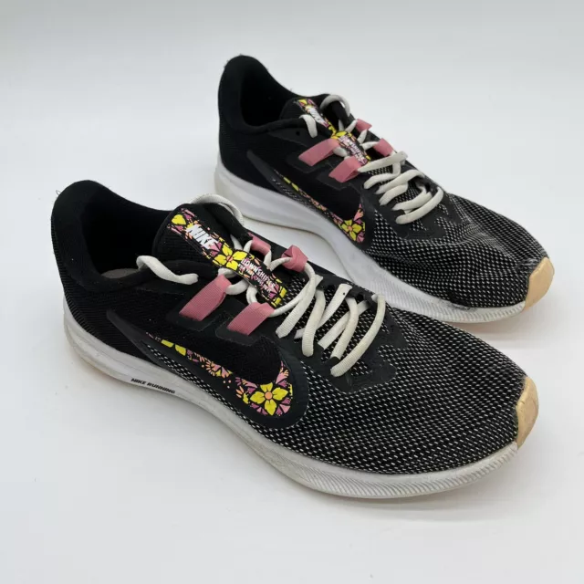 Nike downshifter 9 women's running shoes black lotus print top