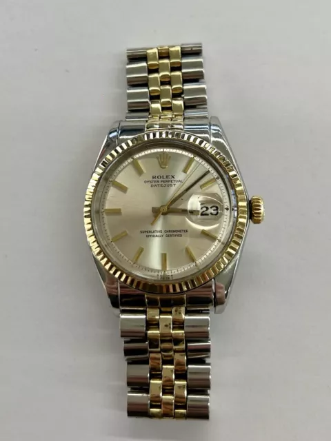 Rolex Oyster Perpetual Datejust Gold & Stainless Steel 36mm Automatic Watch 1601