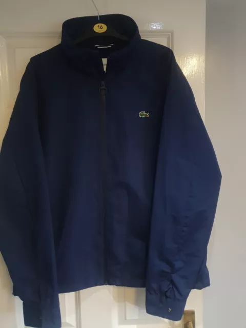 Lacoste Jacket With Concealed Hood. Blue. Size US XL. Good Condition