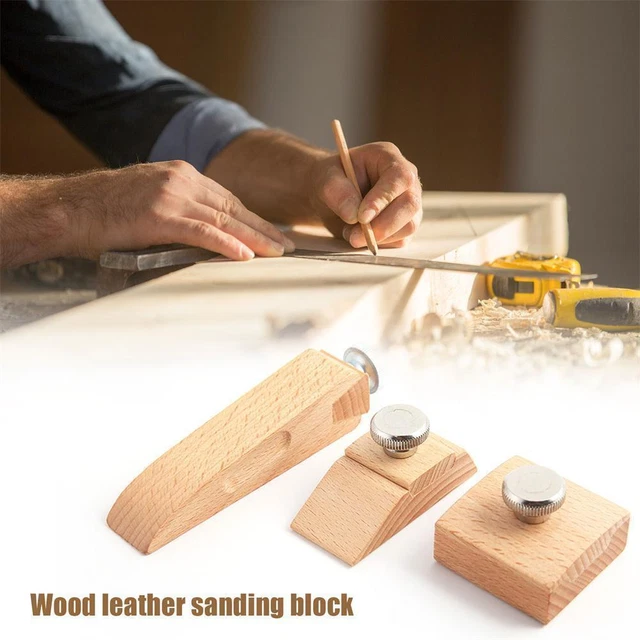 Wooden Sandpaper Block Square Bevel Wedge Sanding Block Edge s xpa Grinding P4Y4