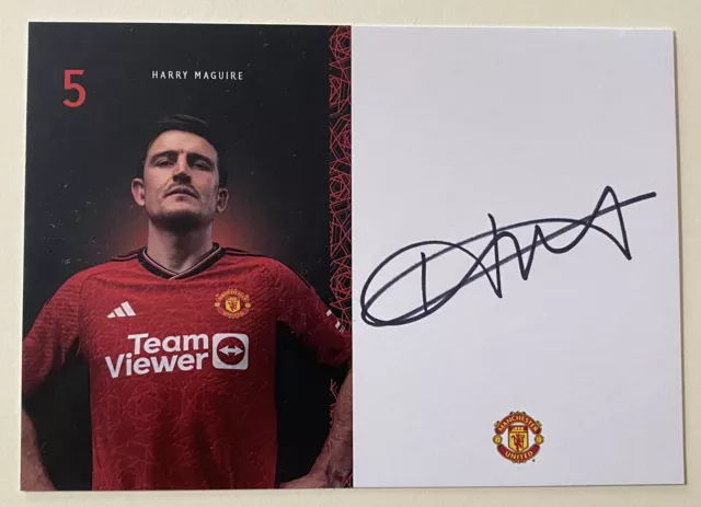 Harry Maguire Hand Signed Clubcard Club Card Manchester United - Autographed