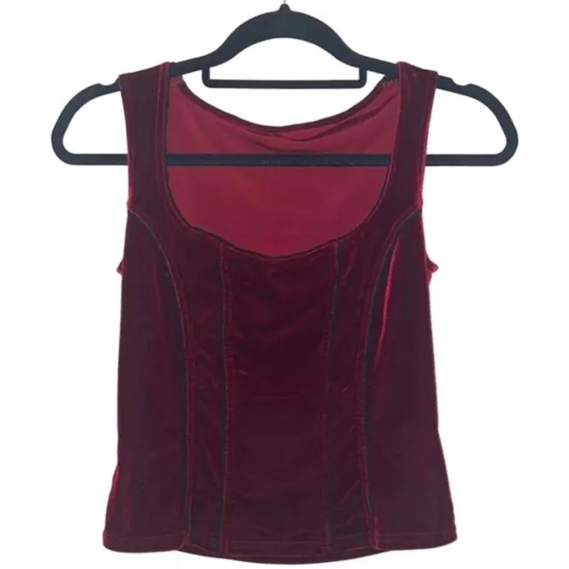 GOTHIC RED VELVET underbust corset by Dracula Clothing £35.00 - PicClick UK