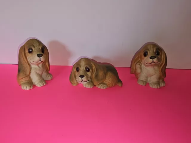Homco basithound figurine puppies
