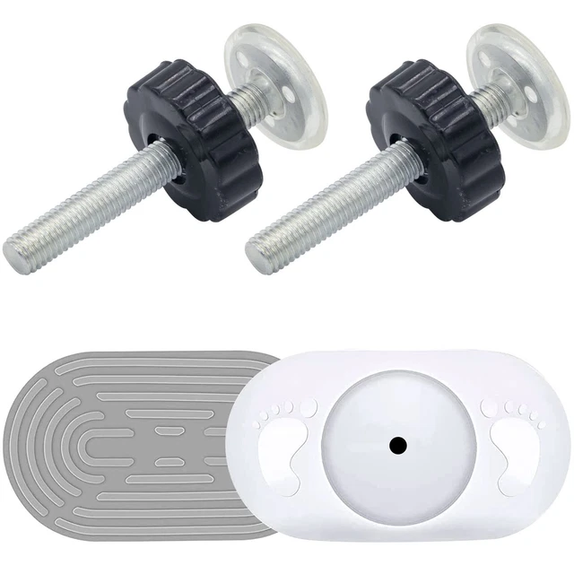 Juego de 2 adaptadores para puerta de bebé M10 con protector de pared para puerta de bebé, tensión para bebé de 10 mm