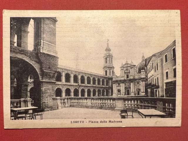 Cartolina - Loreto ( Ancona ) - Piazza della Madonna - 1920 ca.