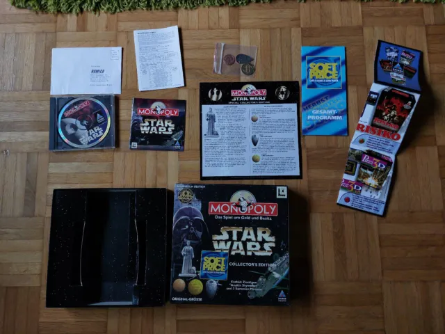 Vintage 1997 Monopoly Star Wars CD-ROM Special Collectors Edition Big Box retro