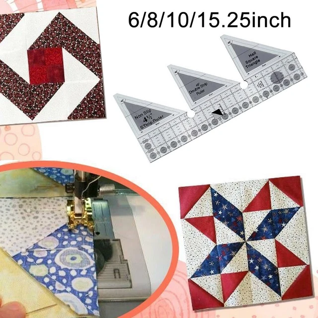 1x 45 grados doble tira acolchado patchwork plantilla de regla para coser artesanía