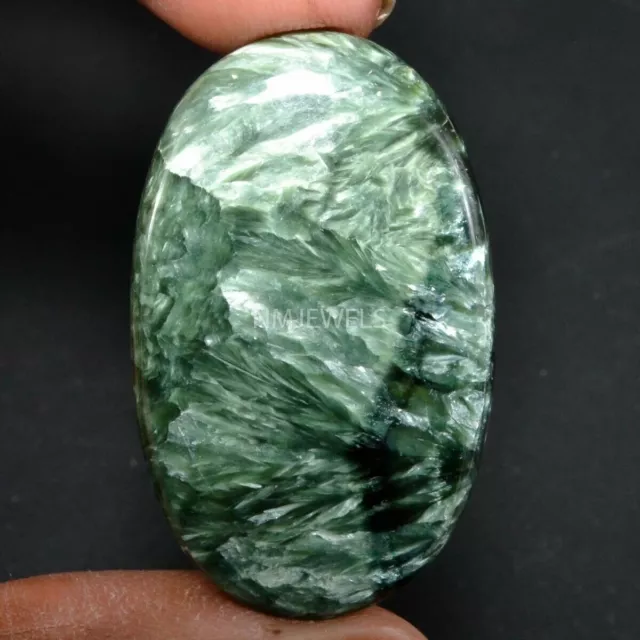 Cts. 37.75 Natural Fab Design Seraphinite Cabochon Oval Exclusive Loose Gemstone