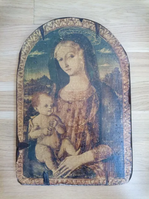 Ikone Marienbild Madonna mit Kind Heiligenbild Holz Matteo di Giovanni Kunsthaus