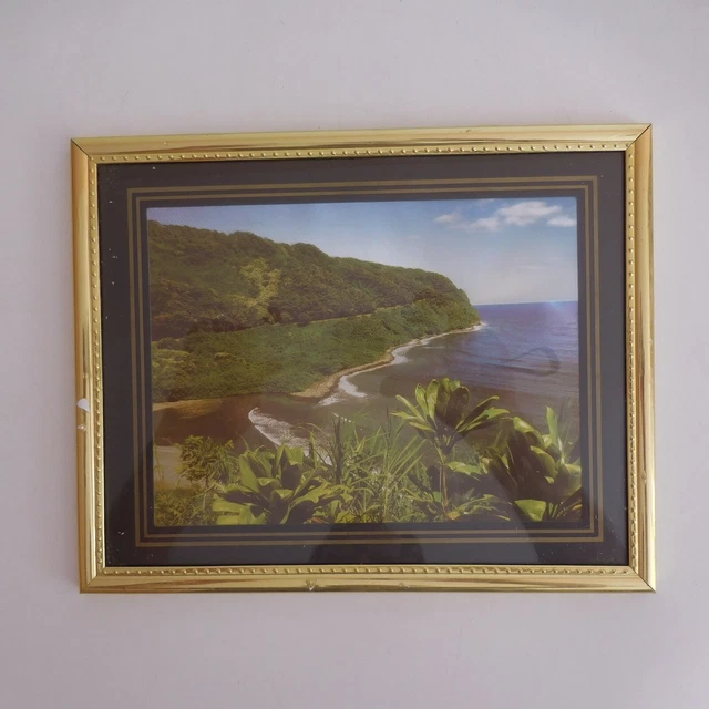Tableau cadre paysage marin terre mer reproduction vintage déco design XXe N4261