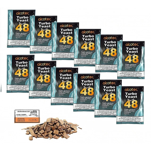 Turbo Lievito – Alcotec 48 Pure + Scaglie di Quercia, Vodka Lievito Rapido