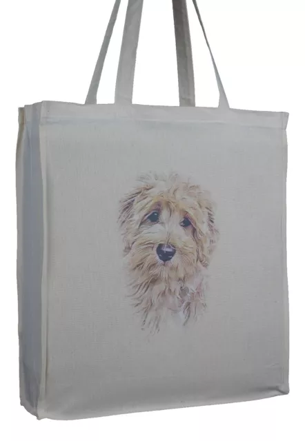 Goldendoodle Portrait Breed of Dog Cotton Bag Gusset Xtra Space Perfect Gift