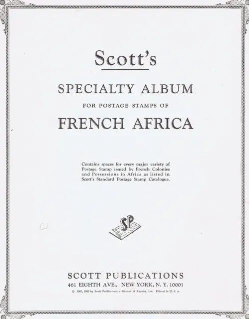 Scott Specialty French Africa album pages  with 970 stamps