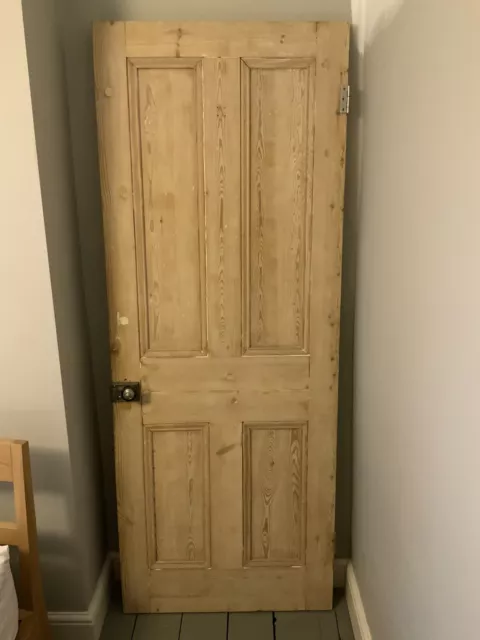 Victorian Stripped Pine 4 Panel Door