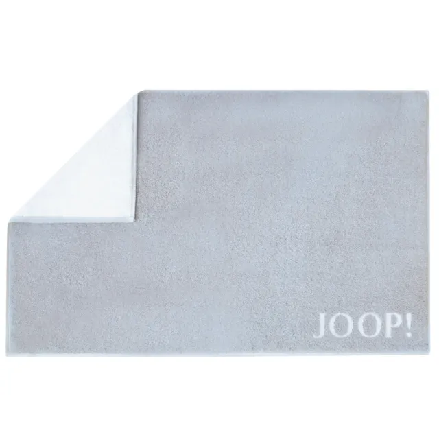JOOP! Badematte Classic 1600-076 silber-weiß uni 100% Baumwolle 50 x 80 cm