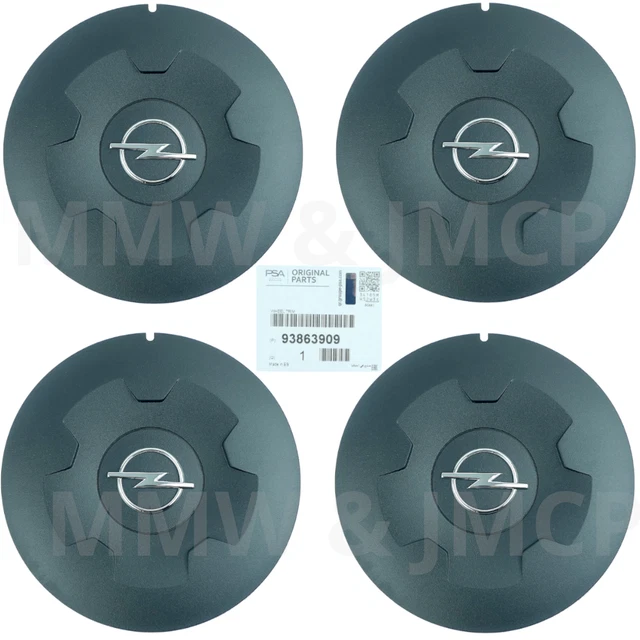 Coprimozzo Per Opel Astra, Insignia, Mokka - 4 Pezzi, 64mm, Nero, Badge Emblem - Foto 5